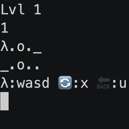 A gif of the first level of Call-by-push-block